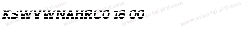KSWVWNAHRC0 18 00字体转换